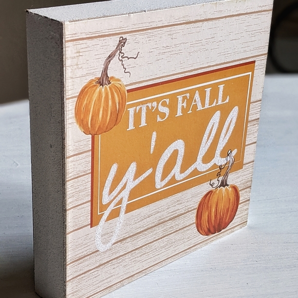 🍁"It's Fall Y'all!"🍁 Harvest Sentiment | Home Decor | Accent Sign - Picture 2 of 5